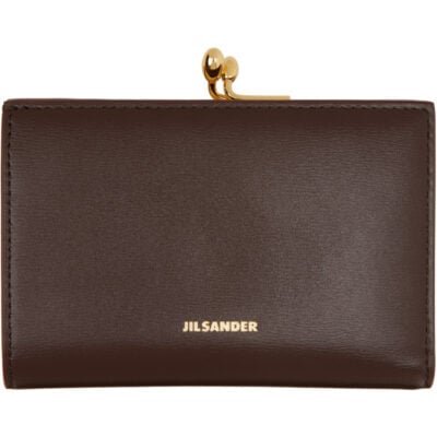 Jil Sander Burgundy Goji Purse Small Wallet