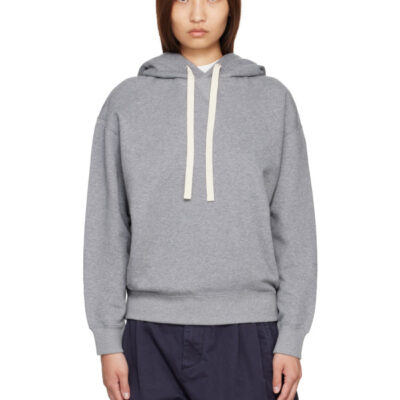 Jil Sander Gray Cotton Terry Hoodie