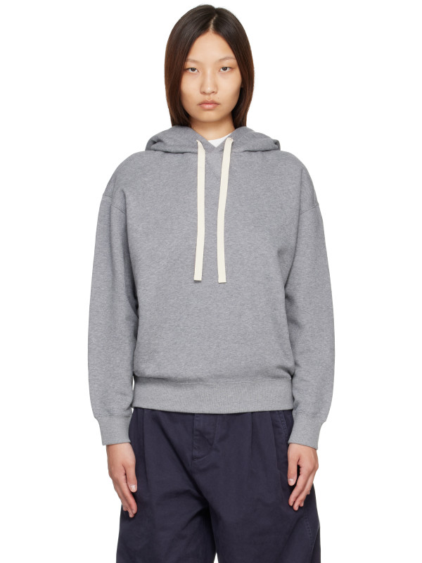 Jil Sander Gray Cotton Terry Hoodie