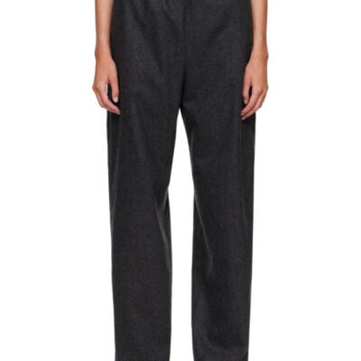 Jil Sander Gray Wool Flannel Trousers