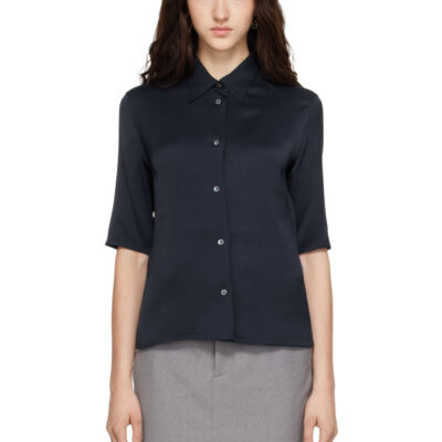 Jil Sander Navy Envers Satin Shirt