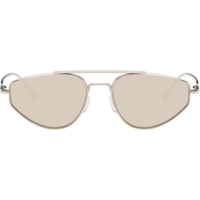 Jil Sander Silver Oliver Peoples 'Edition 5' Aviator Sunglasses