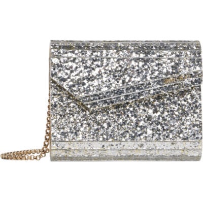 Jimmy Choo Silver Candy Clutch