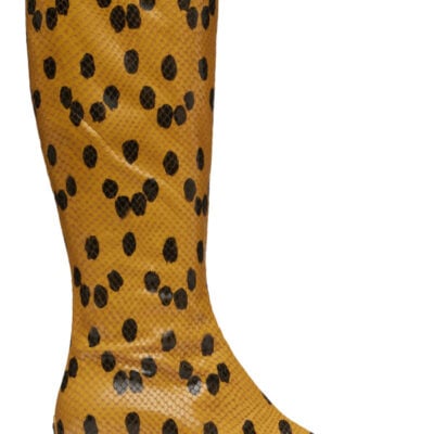 Jimmy Choo Yellow & Black Amis 35 Knee Boots