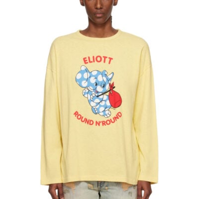 Kenzo Yellow Kenzo Paris 'KENZO Cartoon' Long Sleeve T-shirt