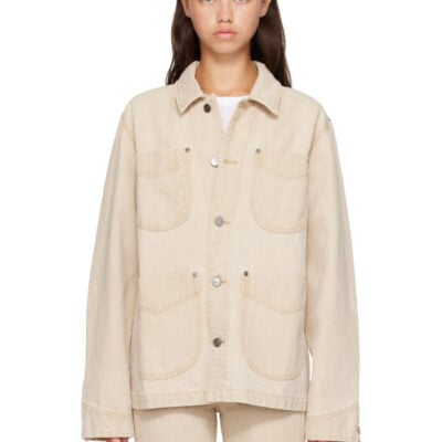Khaite Beige Wyatt Denim Jacket