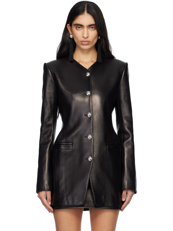 Khaite Black Naran Leather Jacket