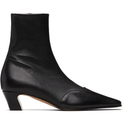 Khaite Black Nevada Stretch Low Boots
