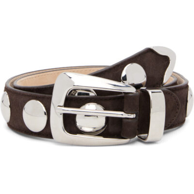 Khaite Brown Benny Studs Belt