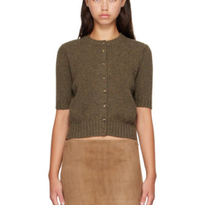 Khaite Khaki Nora Cardigan