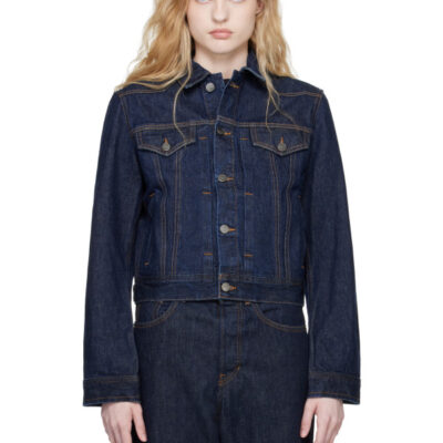 Khaite Navy Augustine Denim Jacket