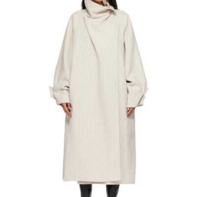 Le17Septembre Beige Cowl Neck Handmade Long Coat