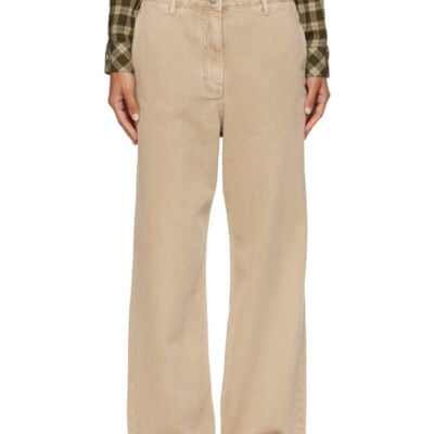 Le17Septembre Beige Rigid Straight Jeans