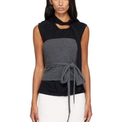 Le17Septembre Gray Refined Wrap Tube Top