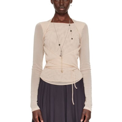 Lemaire Beige Ballerina Wrap Blouse