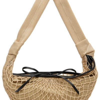 Lemaire Beige Fortune Croissant Filt Bag
