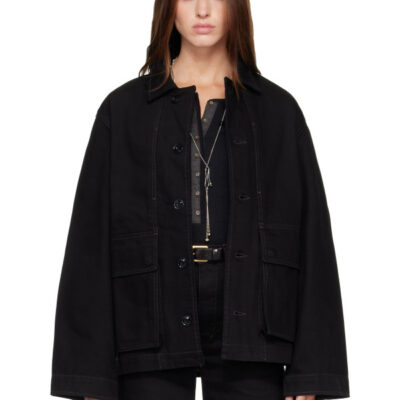 Lemaire Black Boxy Denim Jacket