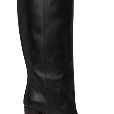 Lemaire Black Crease Sleeve Tall Boots