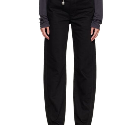 Lemaire Black Five Pockets Twisted Jeans