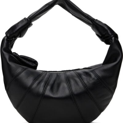 Lemaire Black Mini Fortune Croissant Leather Bag
