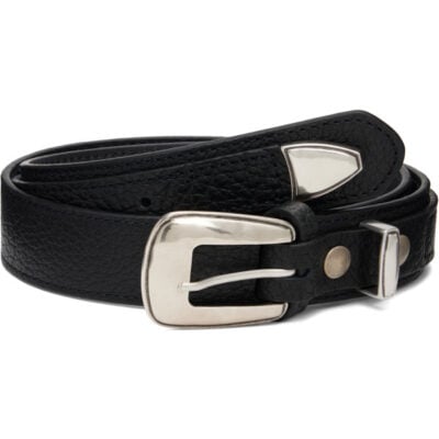 Lemaire Black Minimal Western Belt