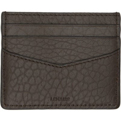 Lemaire Brown Gear Card Holder