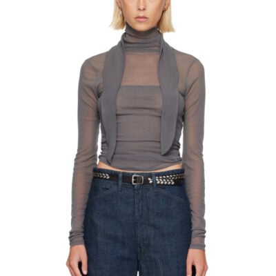 Lemaire Gray Ballerina Scarf Blouse