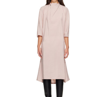 Lemaire Pink Soft Collar Midi Dress