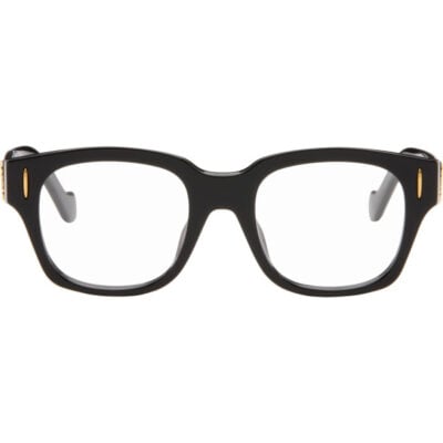 Loewe Black Anagram Logo Rectangle Glasses