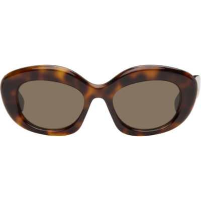 Loewe Brown Curvy Logo Cat-Eye Sunglasses