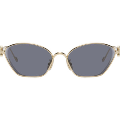 Loewe Gold Anagram Hexagonal Sunglasses