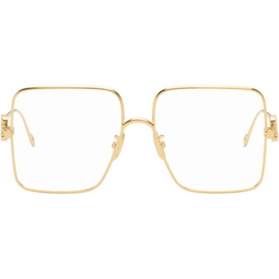 Loewe Gold Oversize Square Retro Glasses