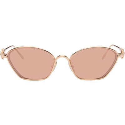 Loewe Rose Gold Anagram Cat-Eye Sunglasses