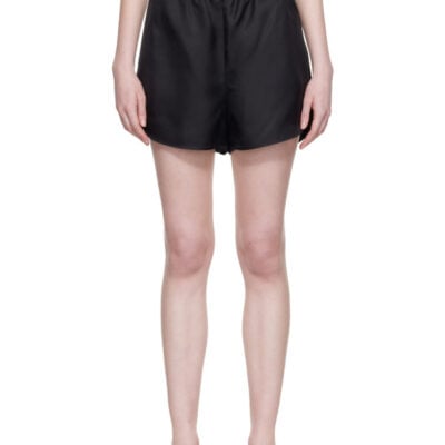 Loulou Studio Black Cabo Elasticated Silk Shorts