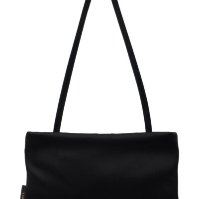 Loulou Studio Black Grace Small Satin Baguette Bag