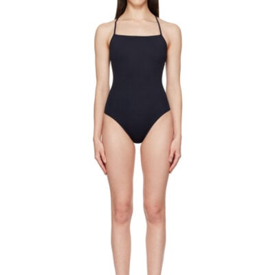 Loulou Studio Black Itak LDS Criss-Crossing Straps Swimsuit