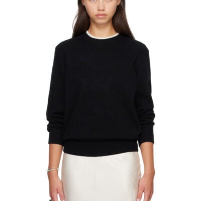 Loulou Studio Black & Off-White OTIS Bicolor Cashmere Sweater