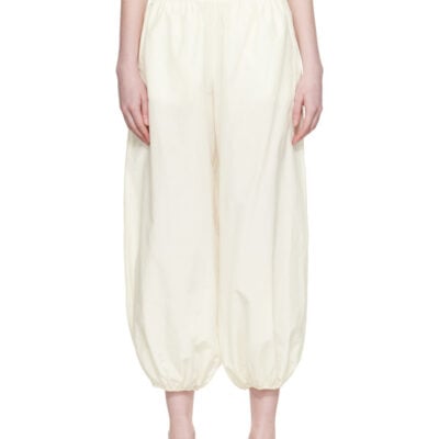 Loulou Studio Off-White Almaya Cocoon Trousers