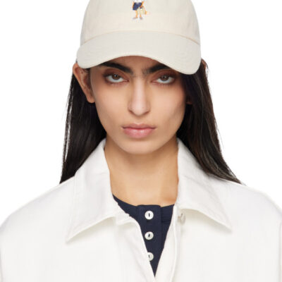 Maison Kitsune Beige Dressed Fox Cap