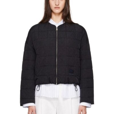 Maison Kitsune Black Quilted Jacket