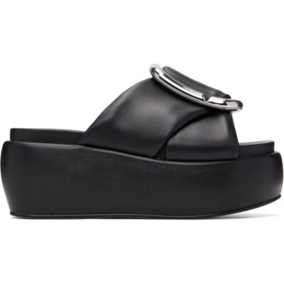 Marc Jacobs Black 'The Pop J Marc' Platform Sandals