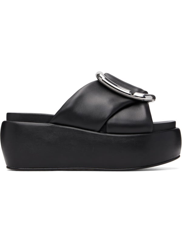 Marc Jacobs Black 'The Pop J Marc' Platform Sandals