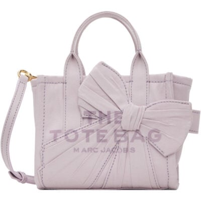 Marc Jacobs Purple Canvas Oversized Bow Crossbody Tote