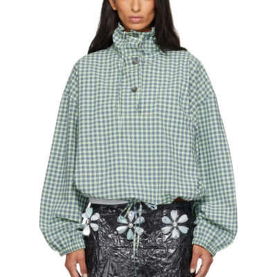 Marni Green Checked Poplin Blouse