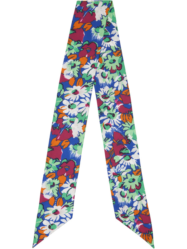 Marni Multicolor Pop Flower Silk Scarf