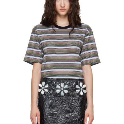 Marni Multicolor Striped Cotton T-shirt