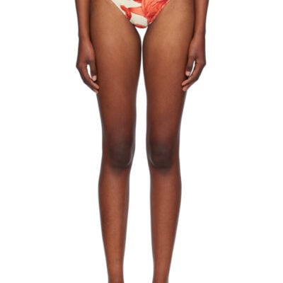 Miaou Beige & Red Luz Bikini Bottom