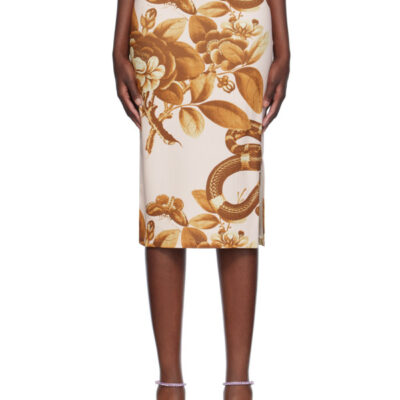 Miaou Pink & Yellow Moni Midi Skirt