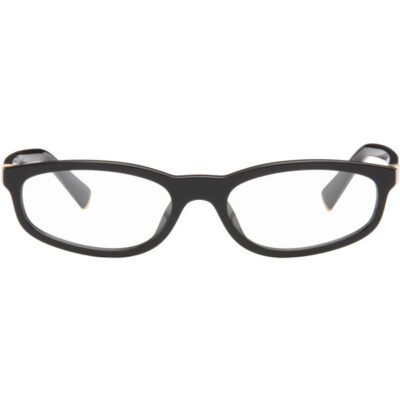 Miu Miu Black Slim Cateye Glasses