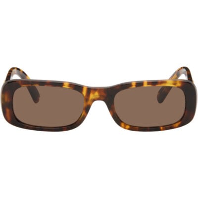 Miu Miu Brown Rectangular Sunglasses